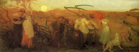 The Harvest Moon de George Hemming Mason 1872 (source: goldenagepaintings.blogspot.ca)