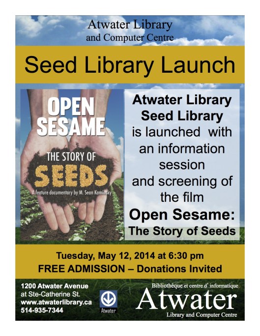 Lancement de la bibliothèque de semences Atwater